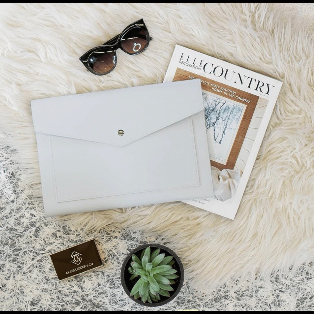 Glass Ladder & Co Megan Vegan Portfolio Clutch NEW